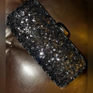 Black Sequin Clutch